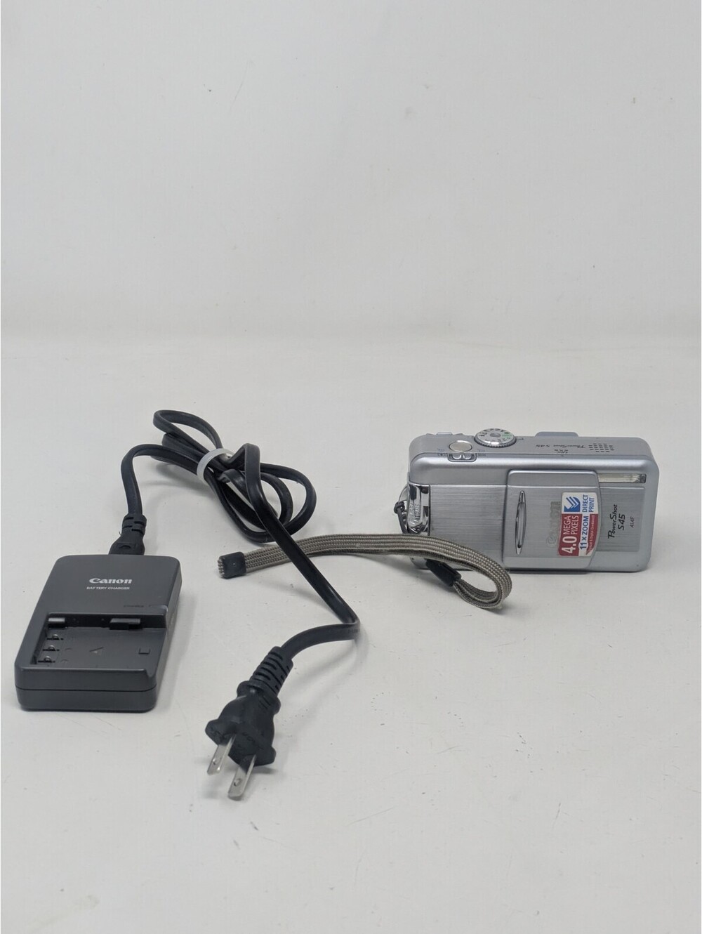 Canon PowerShot S45 Silver Compact Digital Camera Tested Working Japan